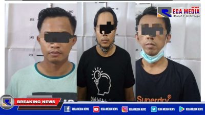 Polsek Semampir Tangkap 3 Pelaku Pencuri Kabel Kapal KRI DR. WSH