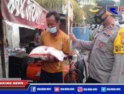 Ringankan Beban Warga Terdampak Covid-19, Polsek Semampir Berikan Sembako