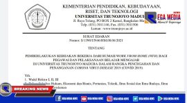 Surat Edaran rektor UTM pada masa PPKM Darurat