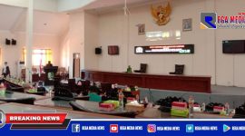 Berlangsungnya rapat paripurna DPRD Sampang terkait Penyampaian Nota Penjelasan Bupati Sampang tentang Raperda Pertanggungjawaban Pelaksanaan APBD.