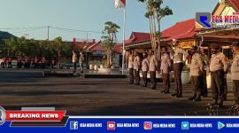 Kapolres Sampang (AKBP Abdul Hafidz) saat pimpin apel pasukan dalam rangka kesiapan pengamanan menjelang hari raya Idul Adha 1442 hijriyah.