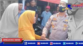 Kapolsek Pangarengan (Ipda Sujiono) meminta keterangan korban usai di jambret.