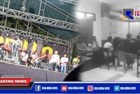 Saat berlangsungnya orkes di Desa Banjar Tabulu. Terpisah, penyelengara hajatan menjalani sidang di Pengadilan Negeri Sampang.