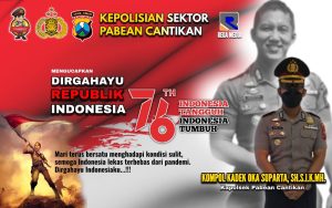 Kapolsek Pabean Cantikan: Dirgahayu Republik Indonesia Ke 76