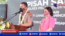 AKBP Anton Elfrino Trisanto saat menyampaikan sambutannya dalam pisah sambut secara virtual.