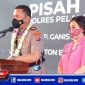 AKBP Anton Elfrino Trisanto saat menyampaikan sambutannya dalam pisah sambut secara virtual.