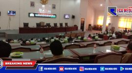 Suasana saat berlangsungnya rapat paripurna DPRD Sampang, mendengarkan pidato kenegaraan Presiden RI dan pidato memperingati HUT Kemerdekaan RI ke 76.