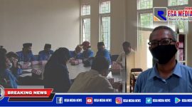 Aktivis PMII saat audiensi ke kantor Dinas PUPR Bangkalan.