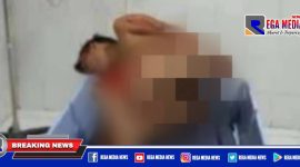 Pelaku SB usai dilumpuhkan tim gabungan Satreskrim Polsek Robatal dan Polres Sampang.