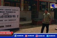 Anggota Dewan Pendidikan Bangkalan (Suhul Anam) saat sidak ke SDN Alas Kembang, Burneh, Bangkalan.