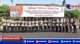 9 Perwira Polres Sampang yang dimutasi bersama 9 Perwira penggantinya.