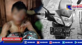 Tersangka RF dan barang buktinya diamankan di Mapolsek Bubutan, Surabaya.