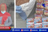 Tersangka inisial (S) dan barang buktinya diamankan di Mapolsek Asemrowo, Surabaya.