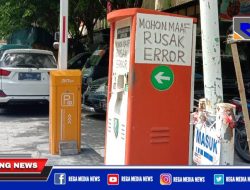 Portal Otomatis Pintu Masuk Pasar Sampang Dibiarkan Rusak