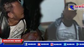 Terduga pelaku curanmor yang mengalami gangguan jiwa saat ditangkap warga dan diamankan ke Mapolres Sampang.