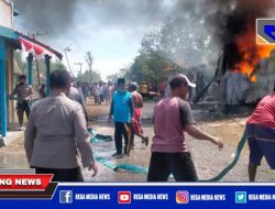 Pom Mini di Srabi Timur Bangkalan Terbakar