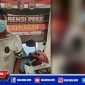 Caption: tersangka inisial (MA) dan barang buktinya saat diamankan di Mapolsek Kenjeran.