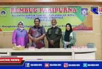 Caption: ketua terpilih, sekretaris dan bendahara, Kelompok KTNA Provinsi Gorontalo masa bakti 2021-2026, saat foto bersama usai Rembuk Paripurna Kelompok KTNA Tingkat Provinsi Gorontalo, di Gedung Serbaguna Kantor Balintan Dinas Pertanian Provinsi Gorontalo.