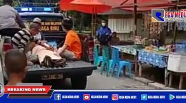 Caption: jenazah korban saat dibawa Polsek Telaga Biru, dari Pentadio Resort menuju rumah duka, di Kelurahan Hutuo, Limboto, Gorontalo.