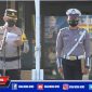 Caption: pimpin apel pasukan, Kapolres Sampang AKBP Abdul Hafidz (kiri) saat bacakan sambutan Kapolda Jatim.