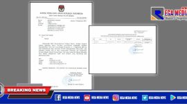 Caption: surat pemberitahuan pelantikan Sekretaris Komisi Independen Pemilihan (KIP) Kabupaten Aceh Selatan oleh KPU RI. 