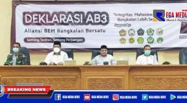 Caption: suasana saat berlangsungnya deklarasi AB3 di ruang paripurna DPRD Bangkalan.
