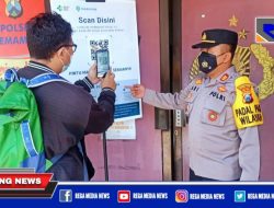 Masuk Mapolsek Semampir Terapkan Barcode Pedulilindungi