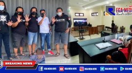 Caption: Tim Demit Satreskrim Polres Sampang bersama Tim Jatanras Polres Metro Tangerang saat tangkap Dul Hari, berujung sidang vonis 20 tahun penjara. 