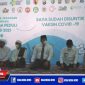 Caption: HCML gelar vaksinasi gratis di Ponpes Al Ihsan Jrangoan, dihadiri Bupati-Wabup Sampang, Forkopimda, Ketua PCNU dan beberapa tokoh ulama'.