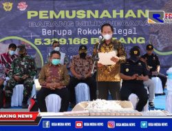 Rugikan Negara Miliaran Rupiah, Bea Cukai Madura Musnahkan Jutaan Batang Rokok Ilegal