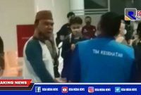 Caption: diduga oknum pejabat Gorontalo (peci cokelat) menolak di swab antigen saat di Bandara Djalaluddin.