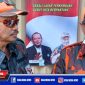 Caption: Ketua Pemuda Pancasila PAC Kamal (kanan) didampingi Ketua Pemuda Pancasila Bangkalan (kiri) saat diwawancara awak media.