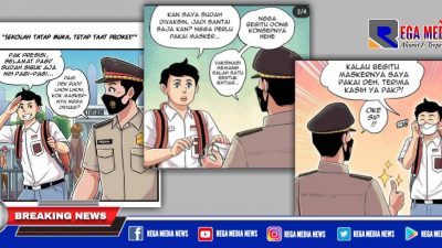 Sosialisasikan Prokes Melalui Gambar Kartun