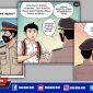 Caption: sosialisasi penerapan prokes kepada pelajar melalui gambar kartun.