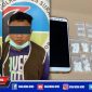 Caption: dua tersangka inisial AF dan MD saat diamankan di Mapolrestabes Surabaya.
