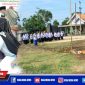 Caption: antusias para santri mengikuti upacara Hari Santri Nasional dan vaksinasi.