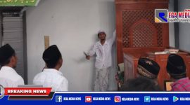 Caption: usai bacok orang tuanya, pelaku kabur ke masjid dan dikepung warga.