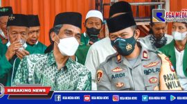 Caption: Kapolsek Mulyorejo (AKP Ardi Purboyo) saat menghadiri peringatan HSN yang diselenggarakan MWC NU Kec. Mulyorejo.