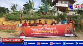 Caption: persiapan upacara peringatan HUT Pemuda Pancasila di puncak Sigantang Sira.