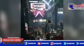 Caption: kondisi Cafe Escobar setelah terjadinya keributan.