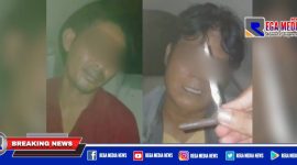 Caption: screenshoot video viral dua orang pria di interogasi dalam mobil.