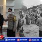 Caption: Polisi saat melakukan olah TKP dan tersangka saat diamankan di Mapolsek Ketapang, Sampang.