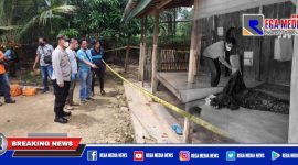 Caption: Polres Sampang saat identifikasi di Tempat Kejadian Perkara (TKP).