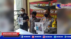 Caption: konferensi pers, Polsek Kenjeran ungkap kasus curanmor di Jl. Tanah Merah, Surabaya.