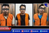Caption: wajah 3 sindikat narkoba yang dibekuk Sareskoba Polrestabes Surabaya.