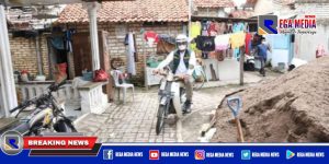 Bupati Bangkalan Blusukan Pakai Motor Tua