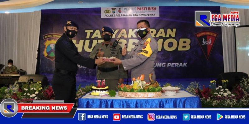 Caption: Polres Pelabuhan Tanjung Perak peringati HUT Brimob ke 76.