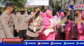 Caption: saat penyambutan Kapolres Sampang yang baru (AKBP Arman).