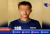 Caption: tersangka inisial AW saat diamankan Polres Kendal.