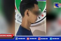 Caption: tersangka inisial JR diamankan di Mapolres Pelabuhan Tanjung Perak, Surabaya.
